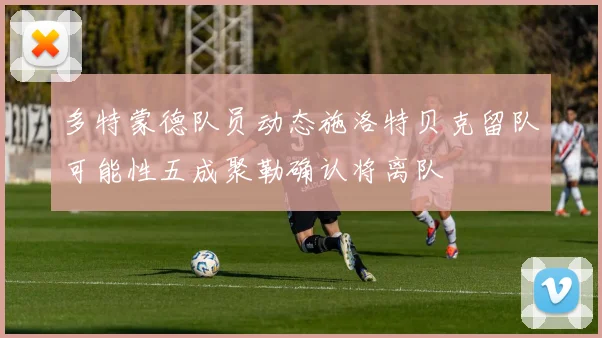 多特蒙德队员动态施洛特贝克留队可能性五成聚勒确认将离队